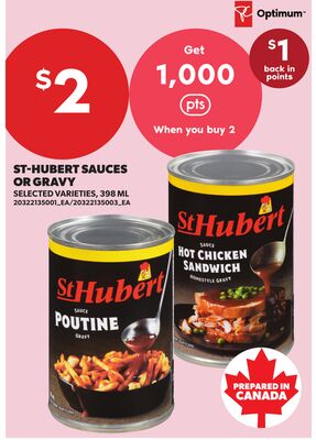 ST-HUBERT SAUCES OR GRAVY, 358 ML