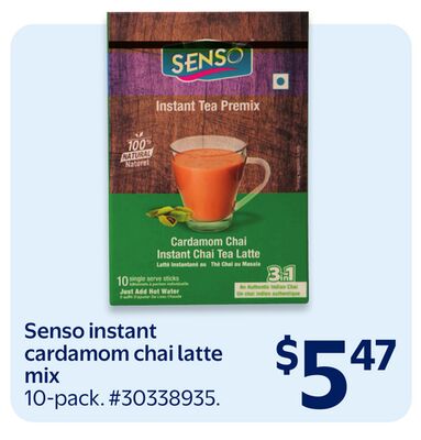 Senso instant cardamom chai latte mix