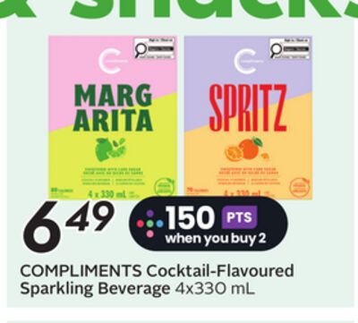 COMPLIMENTS Cocktail-Flavoured Sparkling Beverage