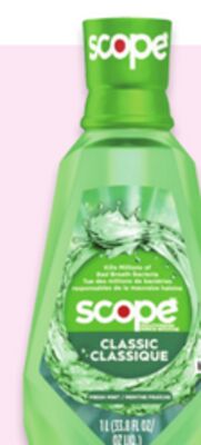 Crest Gum Detoxify 63 mL or Clean Breath 55 mL toothpaste or Scope mouthwash 1 L