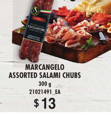 MARCANGELO ASSORTED SALAMI CHUBS, 300 G