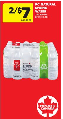 PC® NATURAL SPRING WATER, 24X500 ML