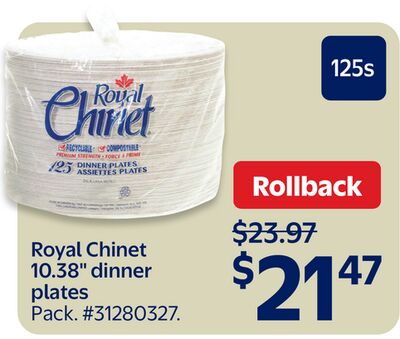 Royal Chinet 10.38" dinner plates