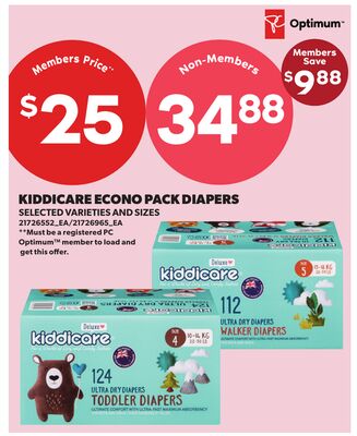 KIDDICARE ECONO PACK DIAPERS