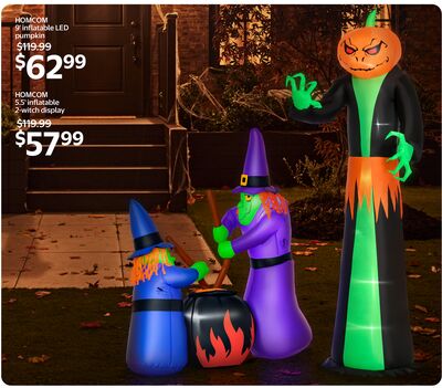 HOMCOM 9' inflatable LED pumpkin
