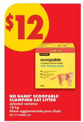 NO NAME® SCOOPABLE CLUMPING CAT LITTER, 18 KG