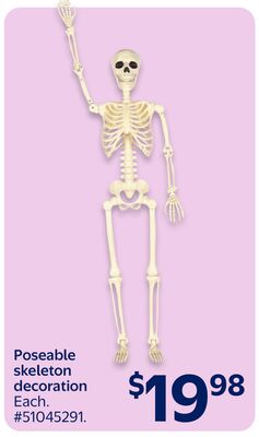 Poseable skeleton decoration