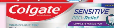 Colgate Optic White Advanced 133 mL or Sensitive Pro-Relief 120 mL toothpaste or kids' or SlimSoft 2-pack or Extra Clean 6-pack toothbrushes