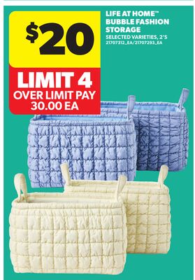 LIFE AT HOME® BUBBLE FASHION STORAGE, 2'S