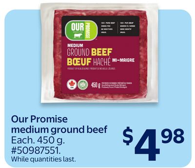 Our Promise medium ground beef