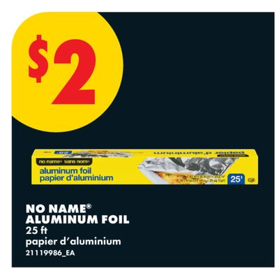 NO NAME® ALUMINUM FOIL, 25 FT