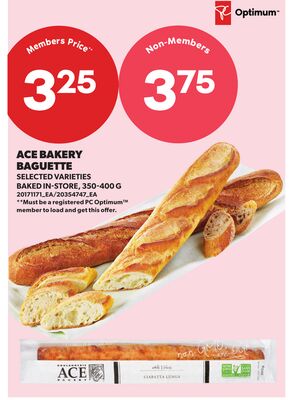 ACE BAKERY BAGUETTE, 350-400 G