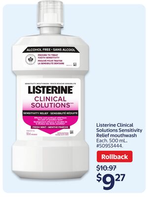 Listerine Clinical Solutions Sensitivity Relief mouthwash