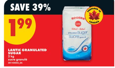 LANTIC GRANULATED SUGAR, 2 KG