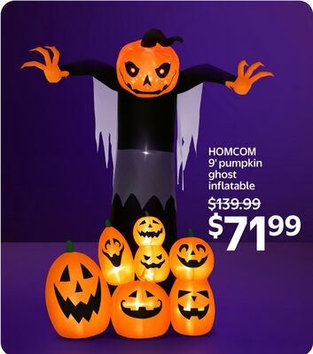 HOMCOM 9' pumpkin ghost inflatable