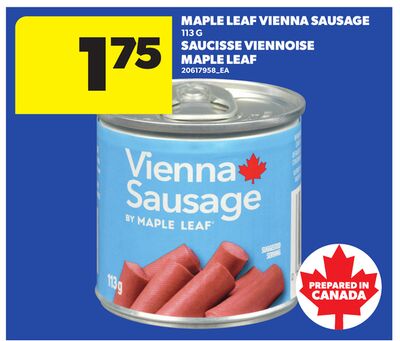 MAPLE LEAF VIENNA SAUSAGE, 113 G