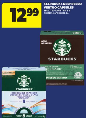 STARBUCKS NESPRESSO VERTUO CAPSULES, 8'S