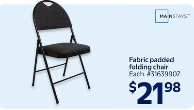 Fabric padded folding chair
