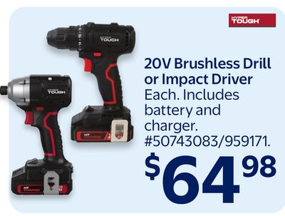 20V Brushless Drill or Impact Driver