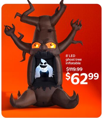 8' LED ghost tree inflatable