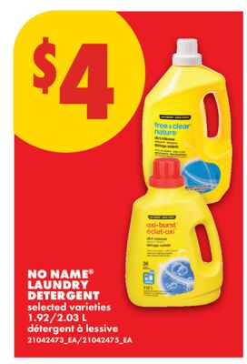 NO NAME® LAUNDRY DETERGENT, 1.92/2.03 L