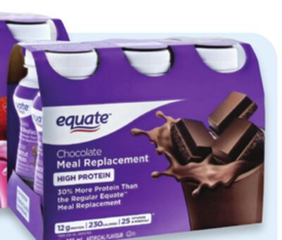 Equate high protein meal replacement shakes