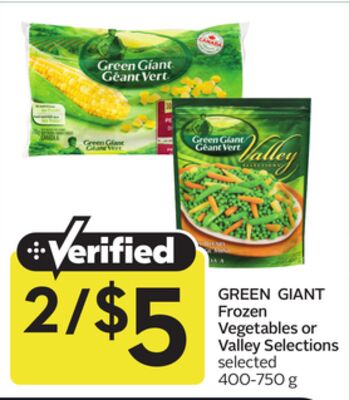 Frozen Vegetables or Valley Selections