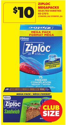 ZIPLOC MEGAPACKS, 60-270'S