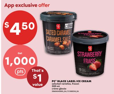 PC® BLACK LABEL ICE CREAM, 500 ML