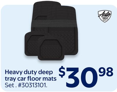 Heavy duty deep tray car floor mats