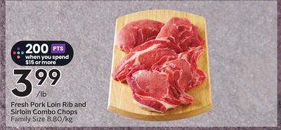 Fresh Pork Loin Rib and Sirloin Combo Chops