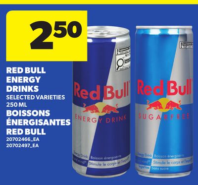 RED BULL ENERGY DRINKS, 250 ML