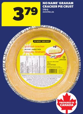 NO NAME® GRAHAM CRACKER PIE CRUST, 170 G
