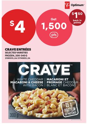 CRAVE ENTRÉES, 200-340 G