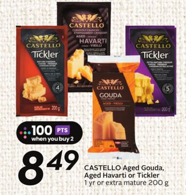 Aged Gouda, Aged Havarti or Tickler