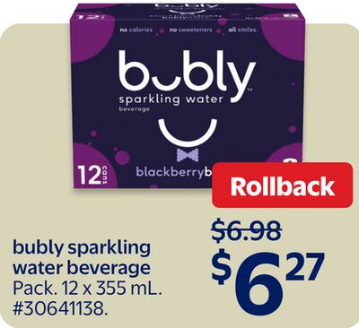 bubly sparkling water beverage