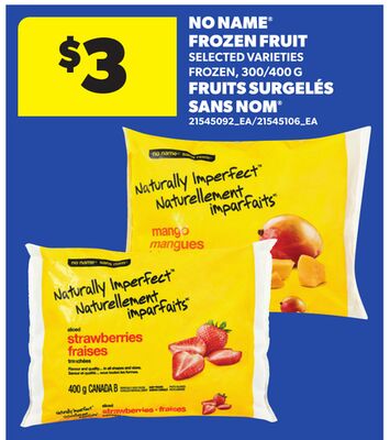 NO NAME® FROZEN FRUIT, 300/400 G