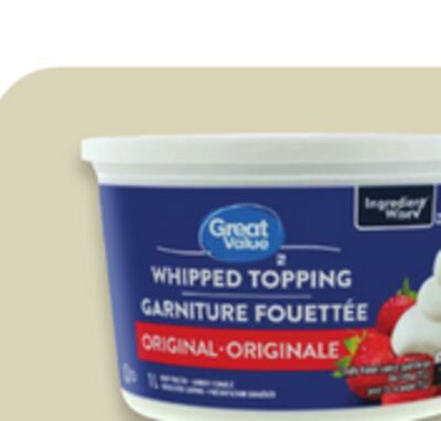Great Value whipped topping