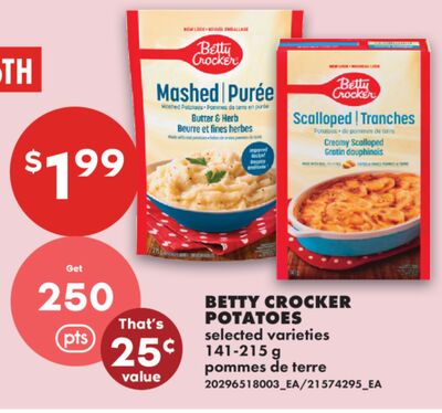 BETTY CROCKER POTATOES, 141-215 G