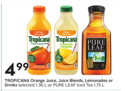 Orange Juice, Juice Blends, Lemonades or Drinks