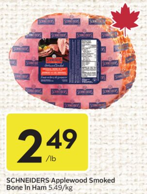 Applewood Smoked Bone In Ham
