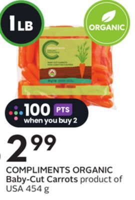 COMPLIMENTS ORGANIC Baby-Cut Carrots