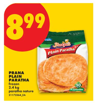 PRANA PLAIN PARATHA, 2.4 KG