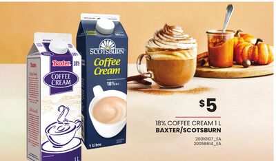 18% COFFEE CREAM BAXTER/SCOTSBURN, 1 L