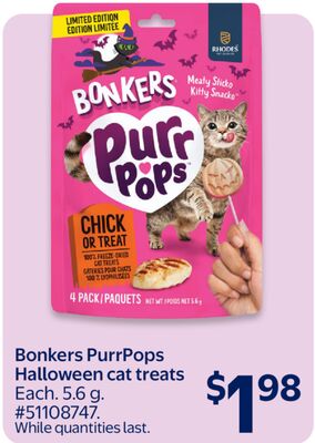 Bonkers PurrPops Halloween cat treats