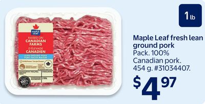 Maple Leaf fresh lean ground pork