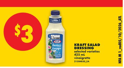 KRAFT SALAD DRESSING, 425 ML