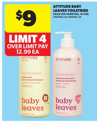 ATTITUDE BABY LEAVES TOILETRIES, 473 ML