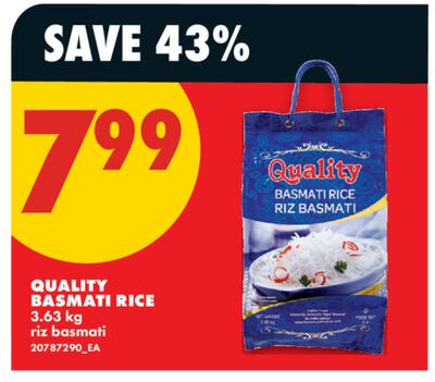 QUALITY BASMATI RICE, 3.63 KG