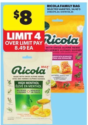 RICOLA FAMILY BAG, 34/45'S